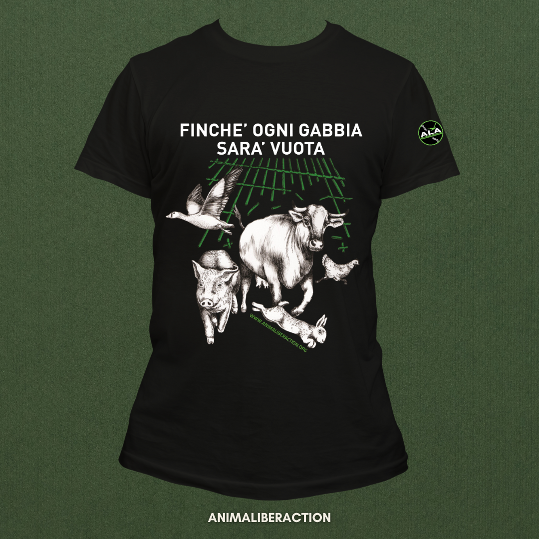 Tshirt Finchè ogni gabbia sarà vuota