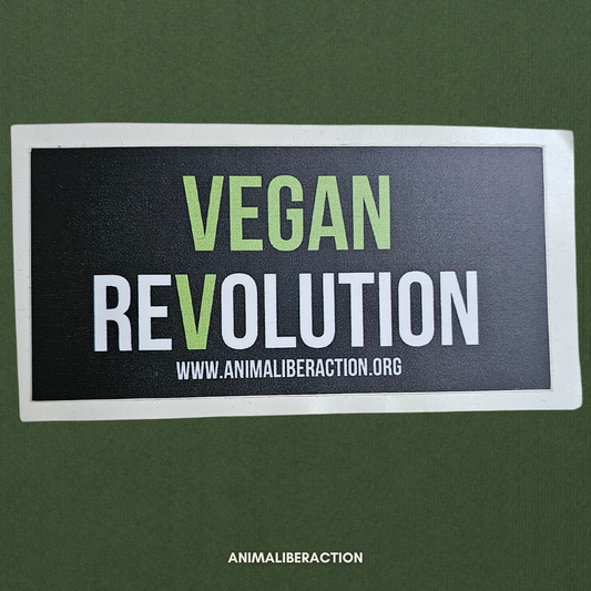 Adesivo VEGAN REVOLUTION Grande - 10x5 cm