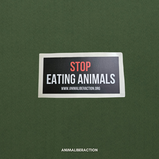 Adesivo Stop Eating Animals Piccolo - 5x2 cm